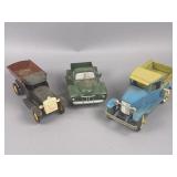 Three Buddy L and World Market Metal Toy Trucks