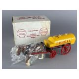 Shell Antique Horse Drawn Tank Wagon Die-Cast Coin