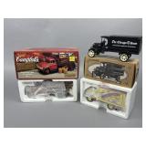 Three Ertl Die-Cast Truck Banks Campbell