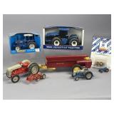 Eight ERTL Ford New Holland Die-Cast Toys