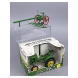 John Deere 1/16 Scale Die-Cast Tractor and Plow