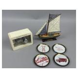 Waterbury Timex Novelty Clock, Model Boat