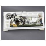 Danbury Mint Turning The Soil Draft Horse Plowing