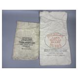 Two Vintage Michigan Seed and Bank Sacks