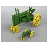 A Pair of John Deere Model G Toy Tractors