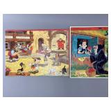 Vintage Walt Disney Puzzles Pinocchio & Snow White