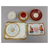 A Set of Vintage Ohio Art Tin Plates and Tray
