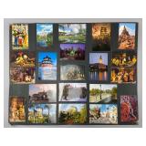 Collage of Theme Park Postcards on Poster Board