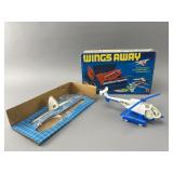 Wings Away Flight Factory Playset with Helicopter