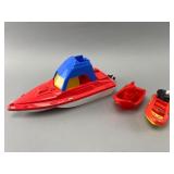Plastic Toy Boats and Accessories Set