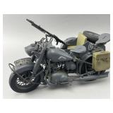 Military Motorcycle Model with Sidecar