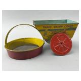 Vintage Tin Sand Dump Cart and Sifter