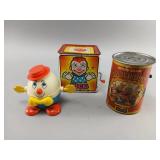 Two Jack-in-the-Box and Wind-Up Figure