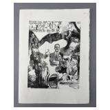 Black and White Lithograph on Paper