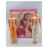 Two Mattel Ken Dolls with Barbie Storage Case