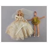 Two Small Female Figurine Dolls