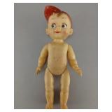Hard Plastic Doll with Red Cap