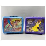 Two Aladdin Plastic Lunchboxes with Thermoses