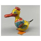 J. Chein & Co. Tin Wind-Up Duck Toy