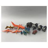 Triceratops and Pterodactyl Dinosaur Figures