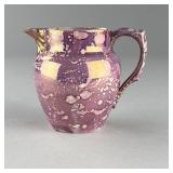 1820s Sunderland Pink Splash Lusterware Pitcher