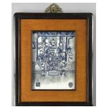 Chinese Blue & White Porcelain Panel Court Scene