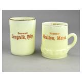 Maine 2 Historic Souvenir Uranium Glass