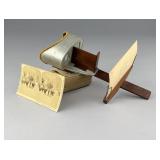 Underwood Stereoscope & 33 Cards c. 1900