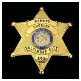 Baltimore Maryland Deputy Sheriff Numbered Badge
