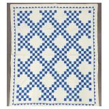 American Double Irish Chain Quilt Late 19th C.