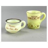 Cadillac & Lake View MI 2 Historic Uranium Glass