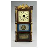 1850s Birge Peck & Co Triple Decker Shelf Clock
