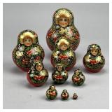 Set of 10 Russian Matryoshka Nesting Doll