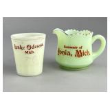 Ionia & Lake Odessa MI Uranium & Jadeite Glass