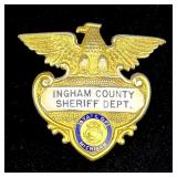 Ingham County Michigan Sheriff Hat Badge