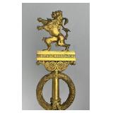 Staff or Banner Pole with Gilt Bronze Lion Finial