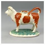English Staffordshire Figural Cow Creamer 1840s