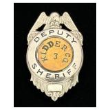 Kidder County North Dakota Deputy Sheriff Badge