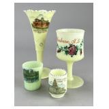 South & North Dakota 4 Historic Uranium Glass