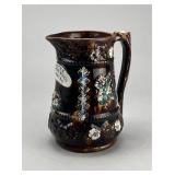 Barge Ware Measham Ware Pitcher 19th C.