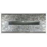 Artist Made Repousse Mirror w All Over Fish Motif