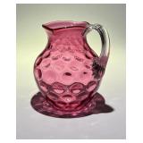 Late 19th C. American Cranberry Glass Pitcher