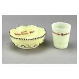 Benton Harbor MI 2 Historic Souvenir Uranium Glass