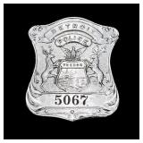 Detroit Michigan Police Officer Badge #5067