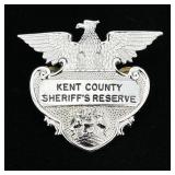 Kent County Michigan Sheriff Reserve Hat Badge