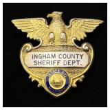 Ingham County Michigan Sheriff Hat Badge