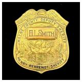 Wayne Co. MI Deputy Sheriff Named Badge 1930s