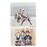 2 P. Buckley Moss (Am. 1933-2024) Litho Prints