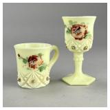 Harold & Louisa 1912 Souvenir Uranium Glass