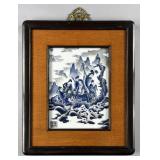 Chinese Blue & White Porcelain Panel 8 Immortals